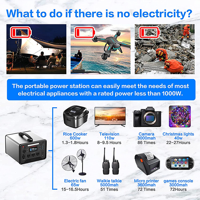 Mauten Portable Power Station 1000W 1280Wh LFP Battery 50Hz 60Hz Switchable Solar Generator for Outdoor RV Travel Emergency